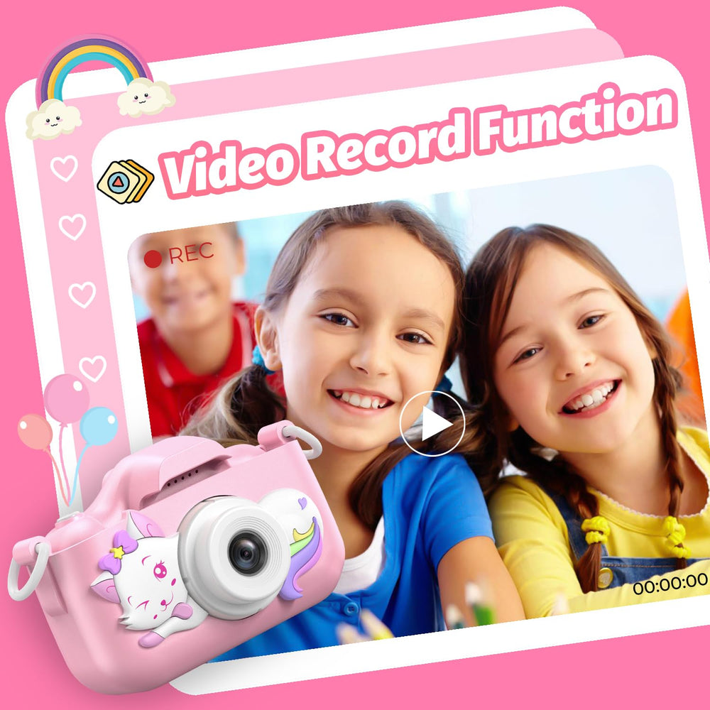 Goopow Kids Selfie Camera records 1080P video for clear memories