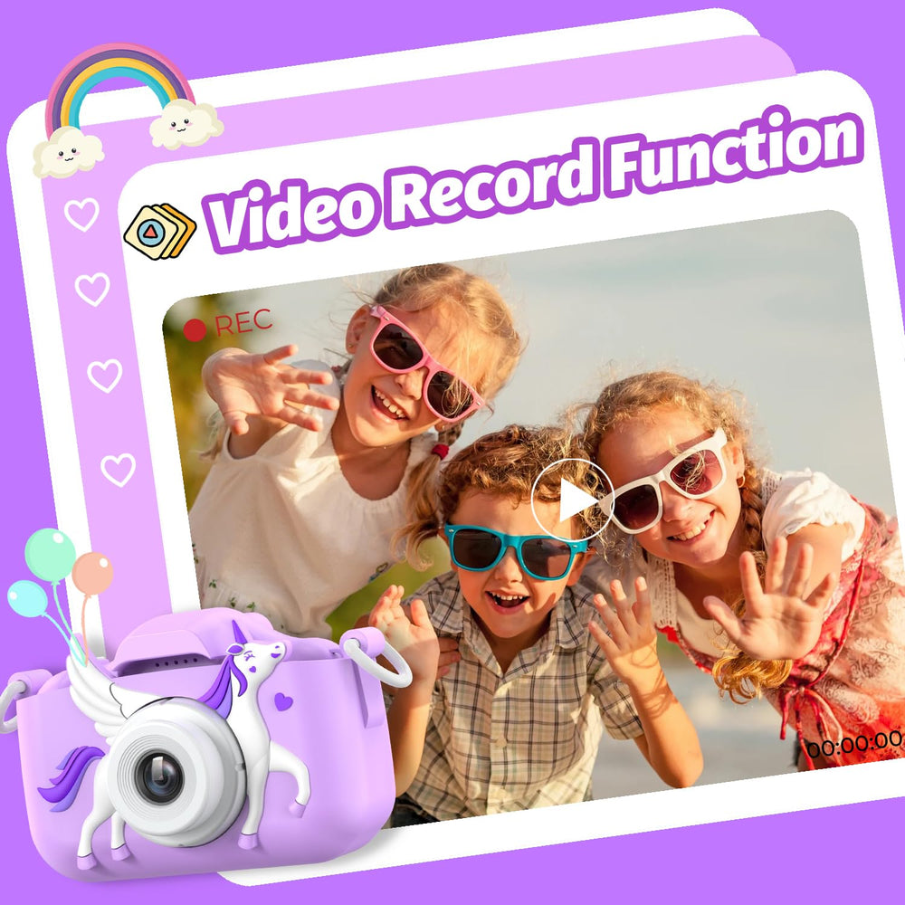 Goopow Kids Selfie Camera 12MP and 1080P video capability.