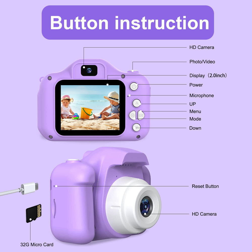 Goopow Kids Selfie Camera compact size, portable photography anywhere.