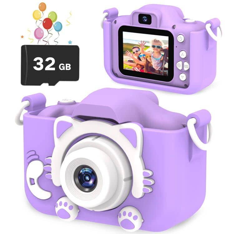 Goopow Kids Selfie Camera front view, compact and easy for quick selfies.