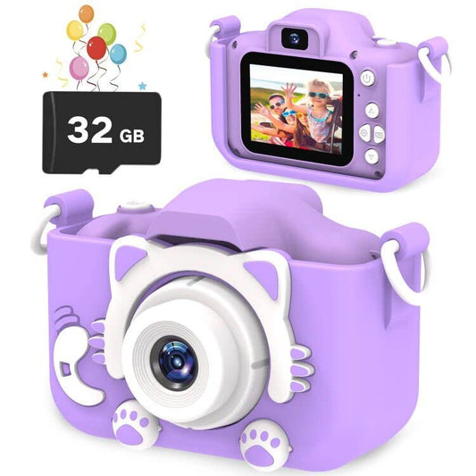 Goopow Kids Selfie Camera front view, compact and easy for quick selfies.