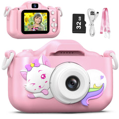 Goopow Kids Selfie Camera front view with dual-lens for easy selfies