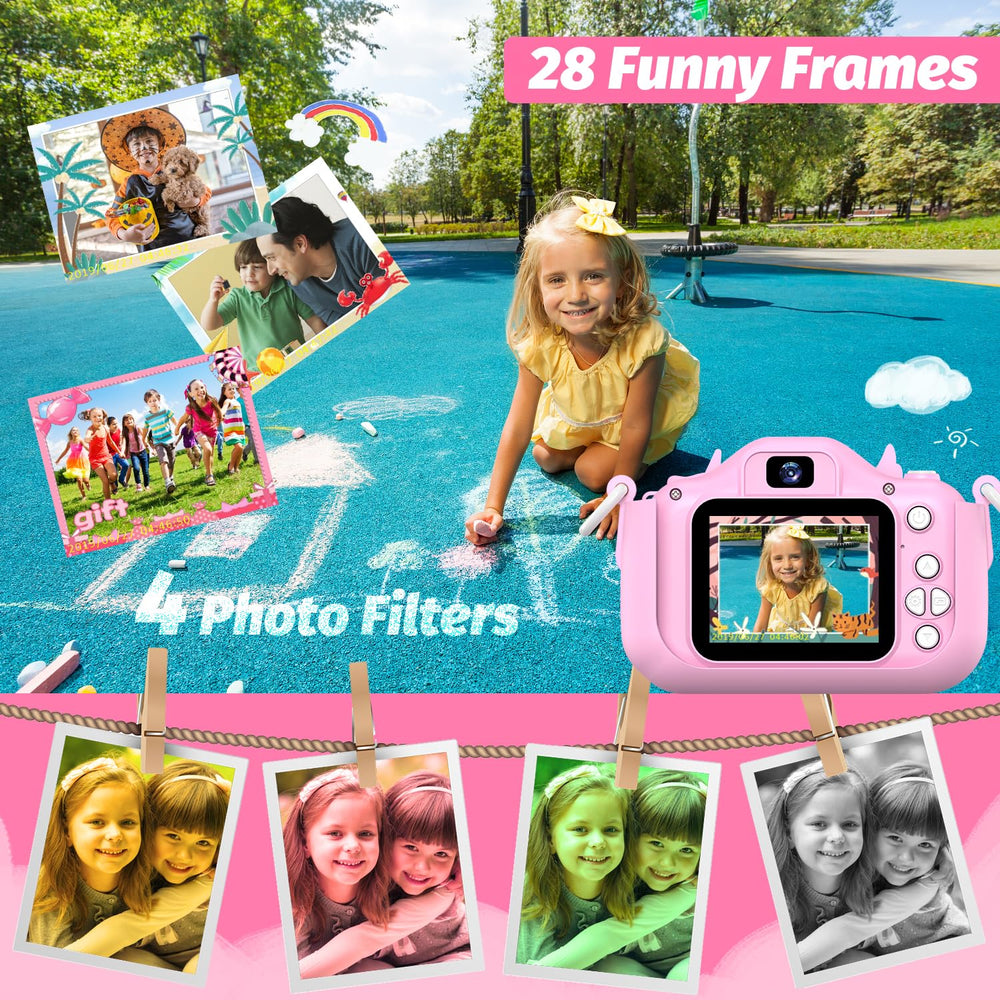 Goopow Kids Selfie Camera rear dual-lens supports creative shots