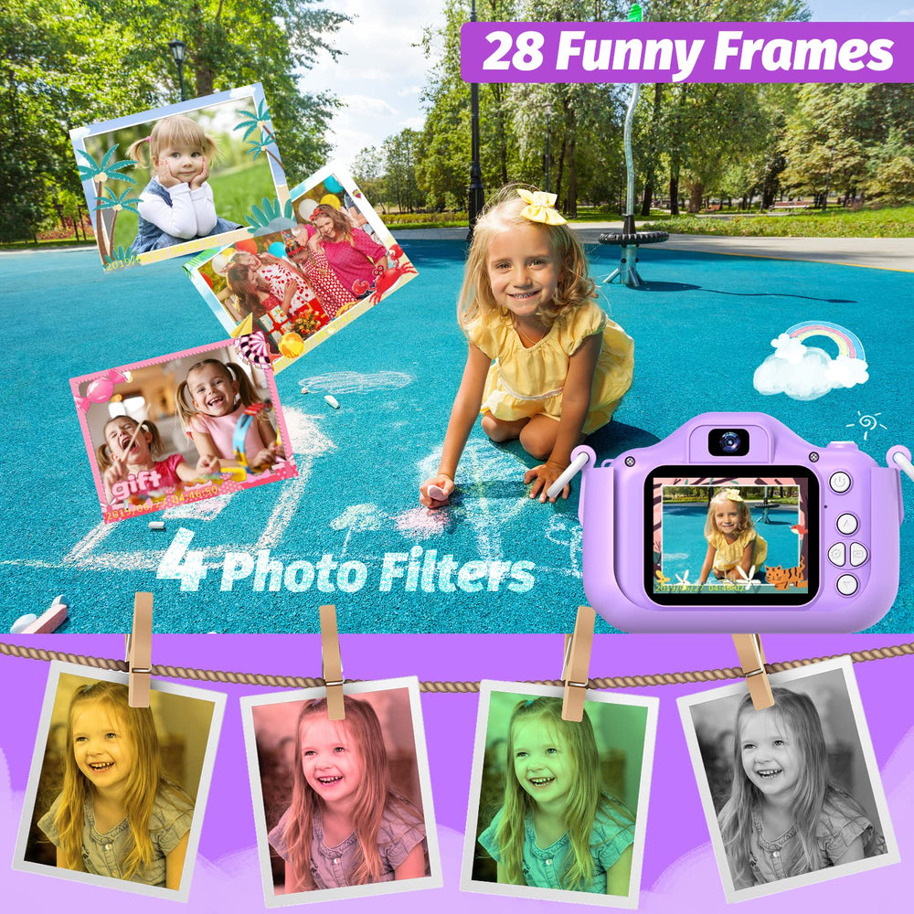 Goopow Kids Selfie Camera selfie mode enables quick self-portraits for kids