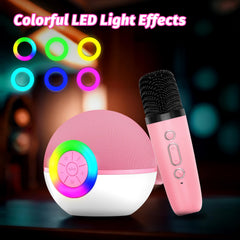 Goopow mini karaoke machine pink portable use for outdoor parties and trips.