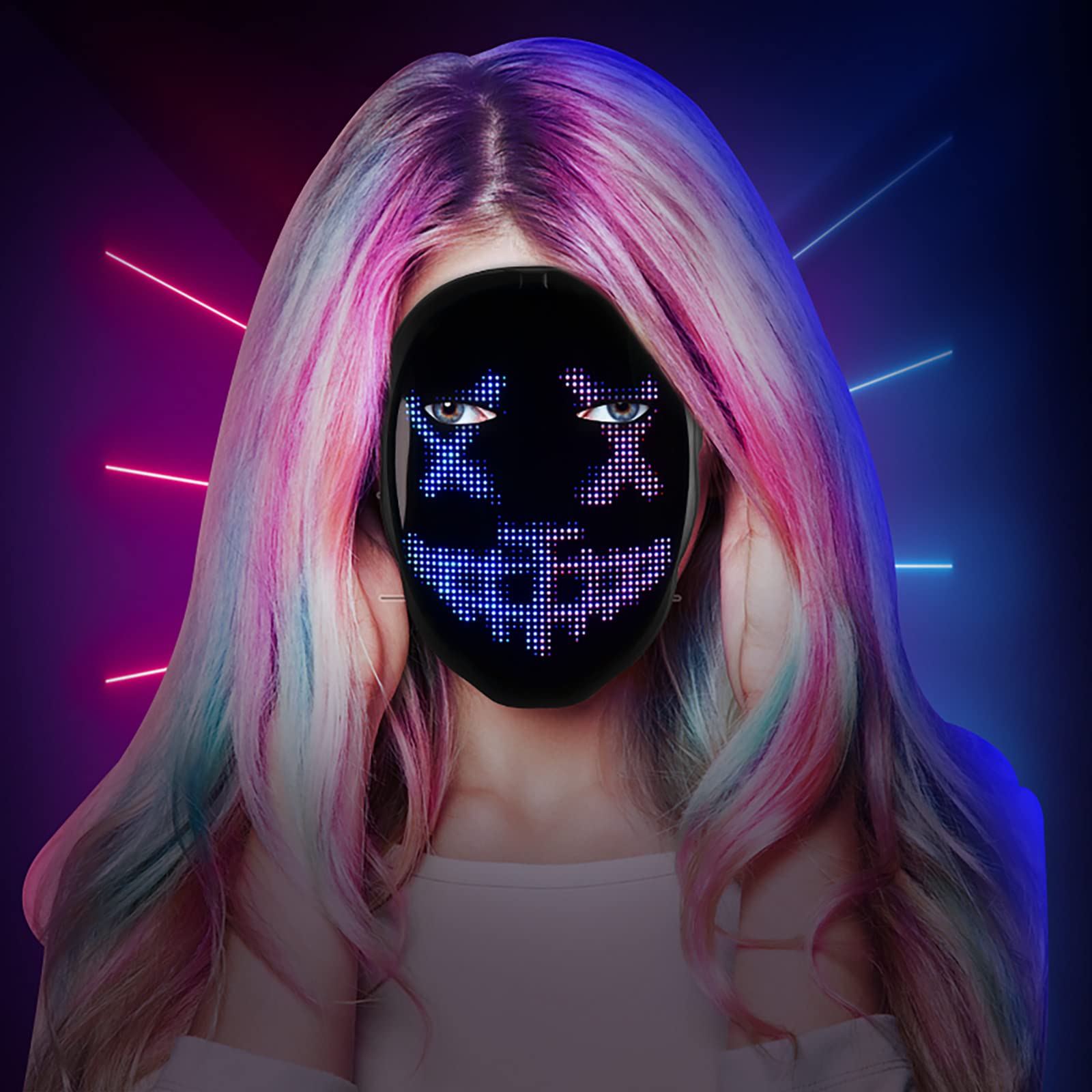 Gootus Halloween LED mask ideal for parties and cosplay.