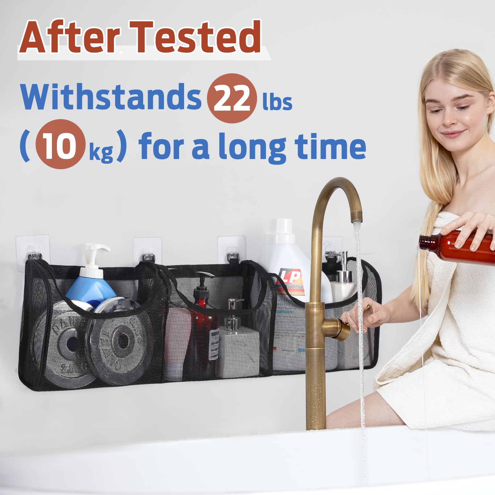 Goowin bath toy storage mesh design aids air drying between uses