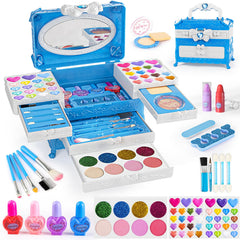 GORISPI kids makeup blue mirror shows for pretend play and easy application.