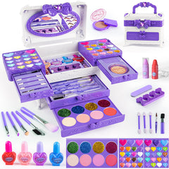 Gorispi kids makeup set 66pcs with mirror supports imaginative play and creative styling.
