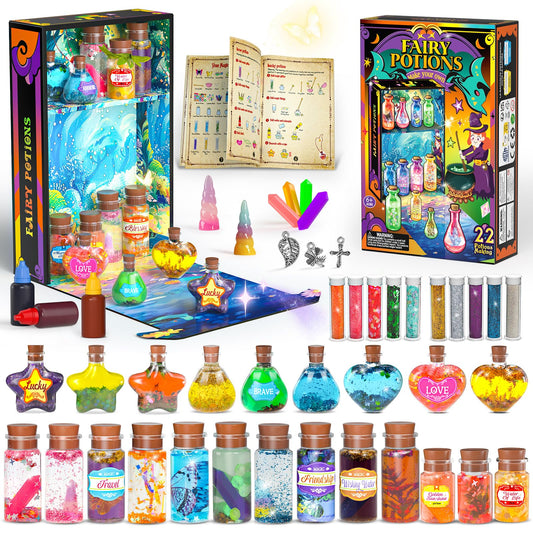 GORISPI Magic Potion Kit display shows components for imaginative play and organized crafting.