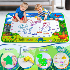 Gorispi Water Doodle Mat includes letters for early alphabet recognition while kids doodle.