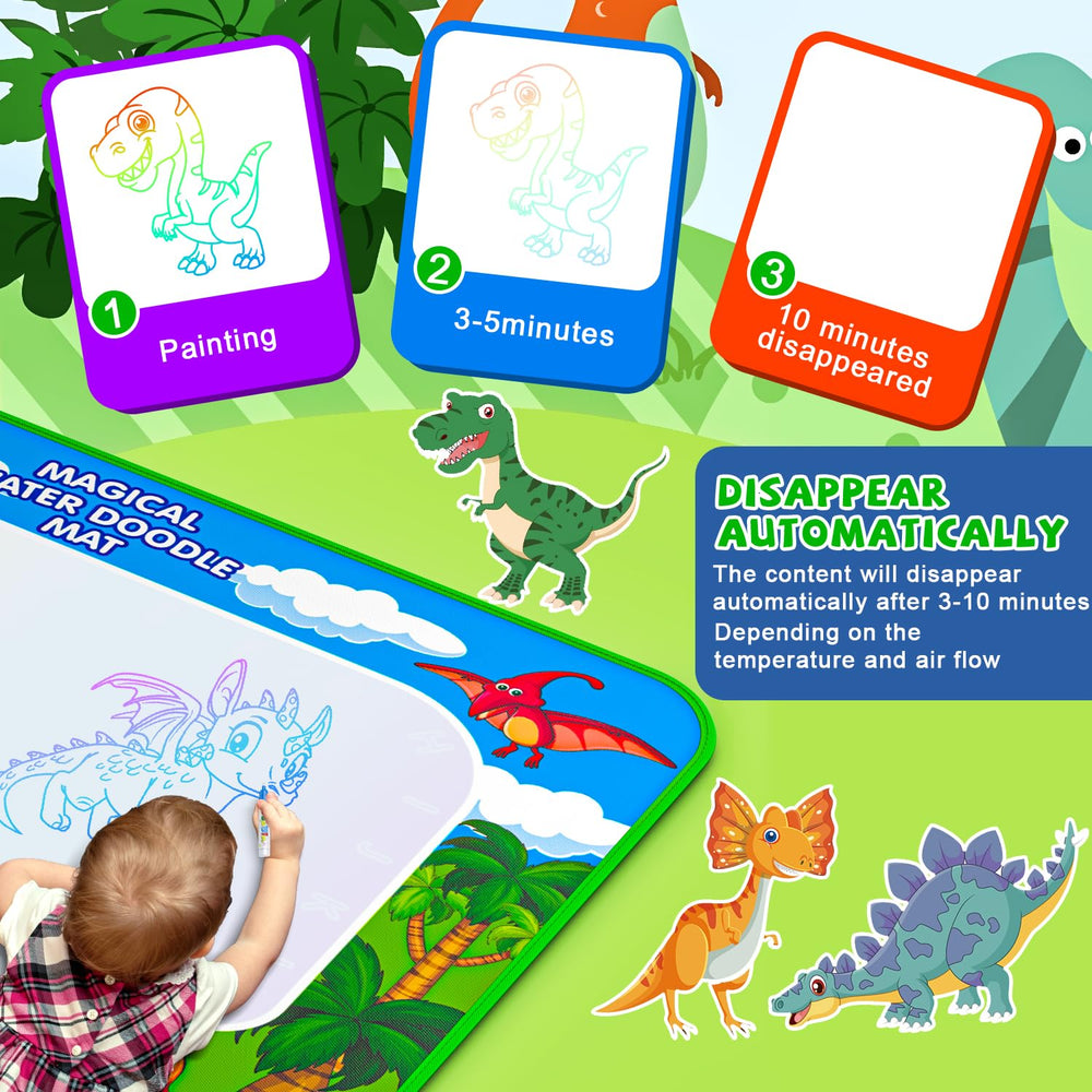 Gorispi Water Doodle Mat uses no ink or paint, keeping floors clean.