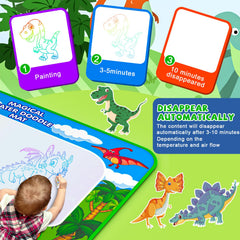 Gorispi Water Doodle Mat uses no ink or paint, keeping floors clean.