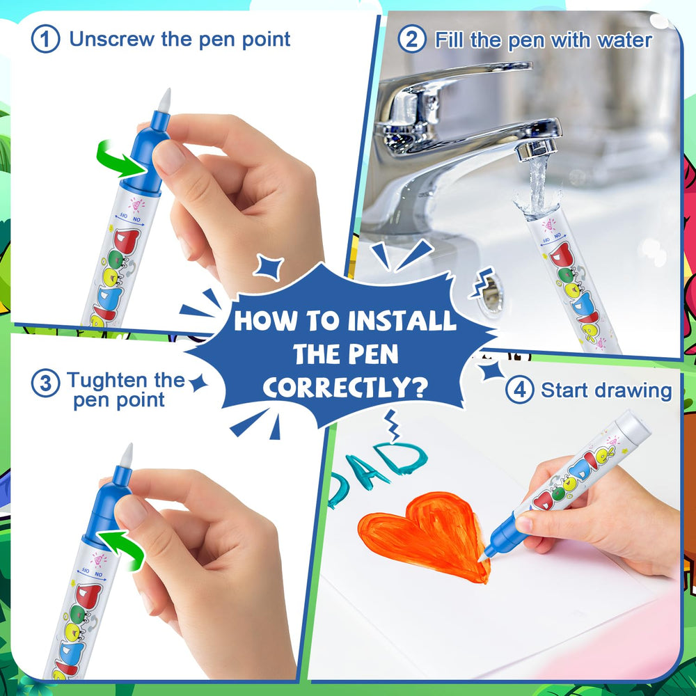 Gorispi Water Doodle Mat is portable and foldable for use at home or on trips.