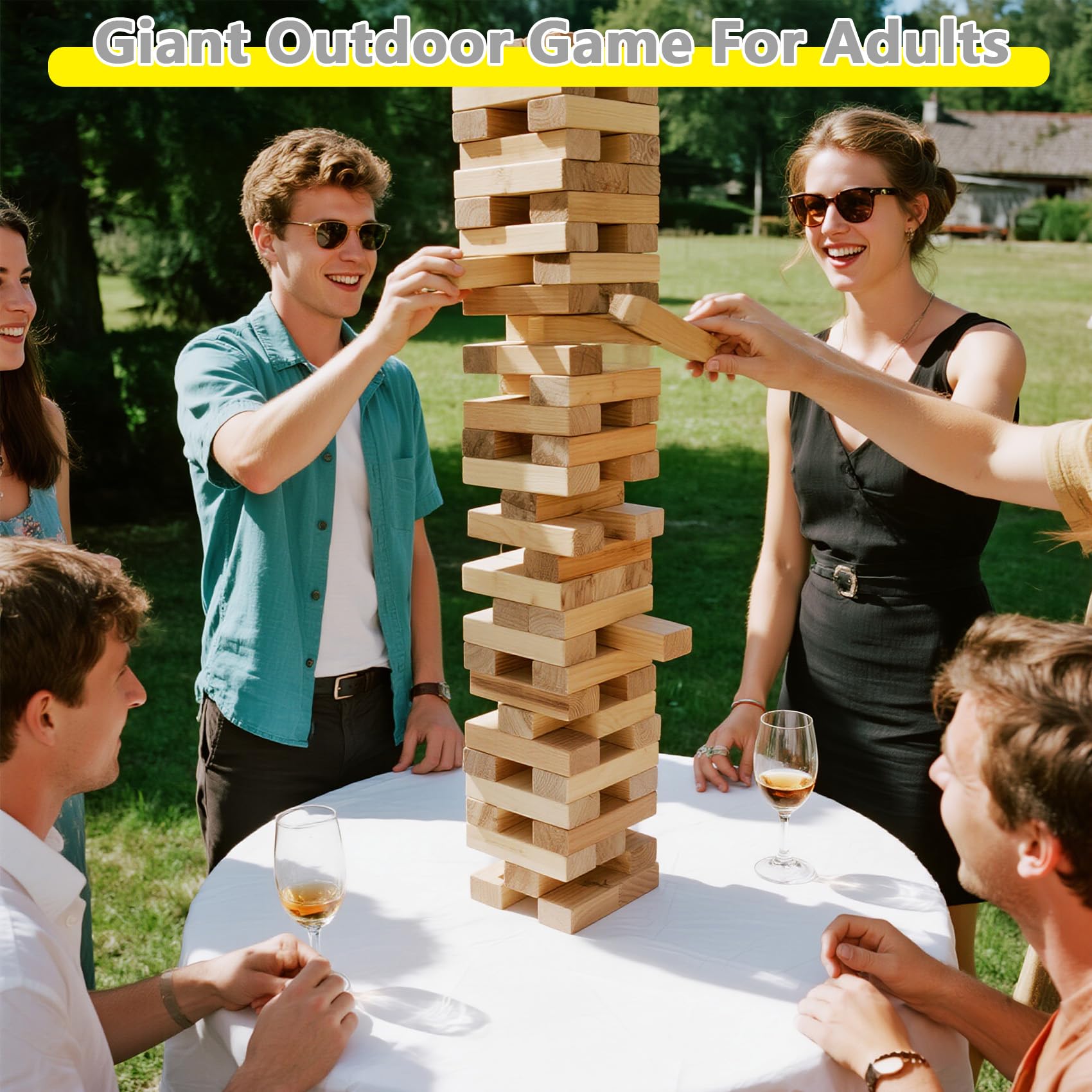 GOROCK tower height over 4.2 ft during a tense backyard stack