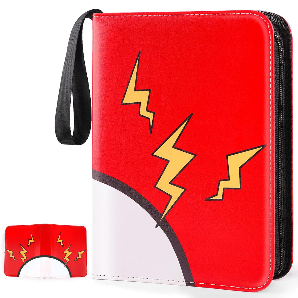 GOROMA Card Binder front view shows red 4-pocket layout for quick access