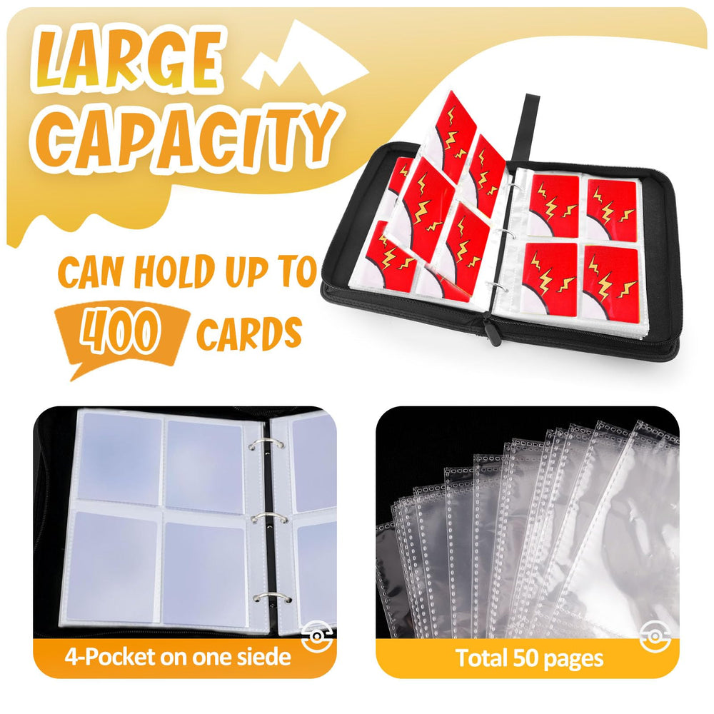 Zipper closure protects cards during transport and travel