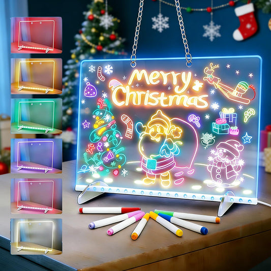 Gosarhey LED drawing board with seven colors for vibrant kids' doodles and creative play.