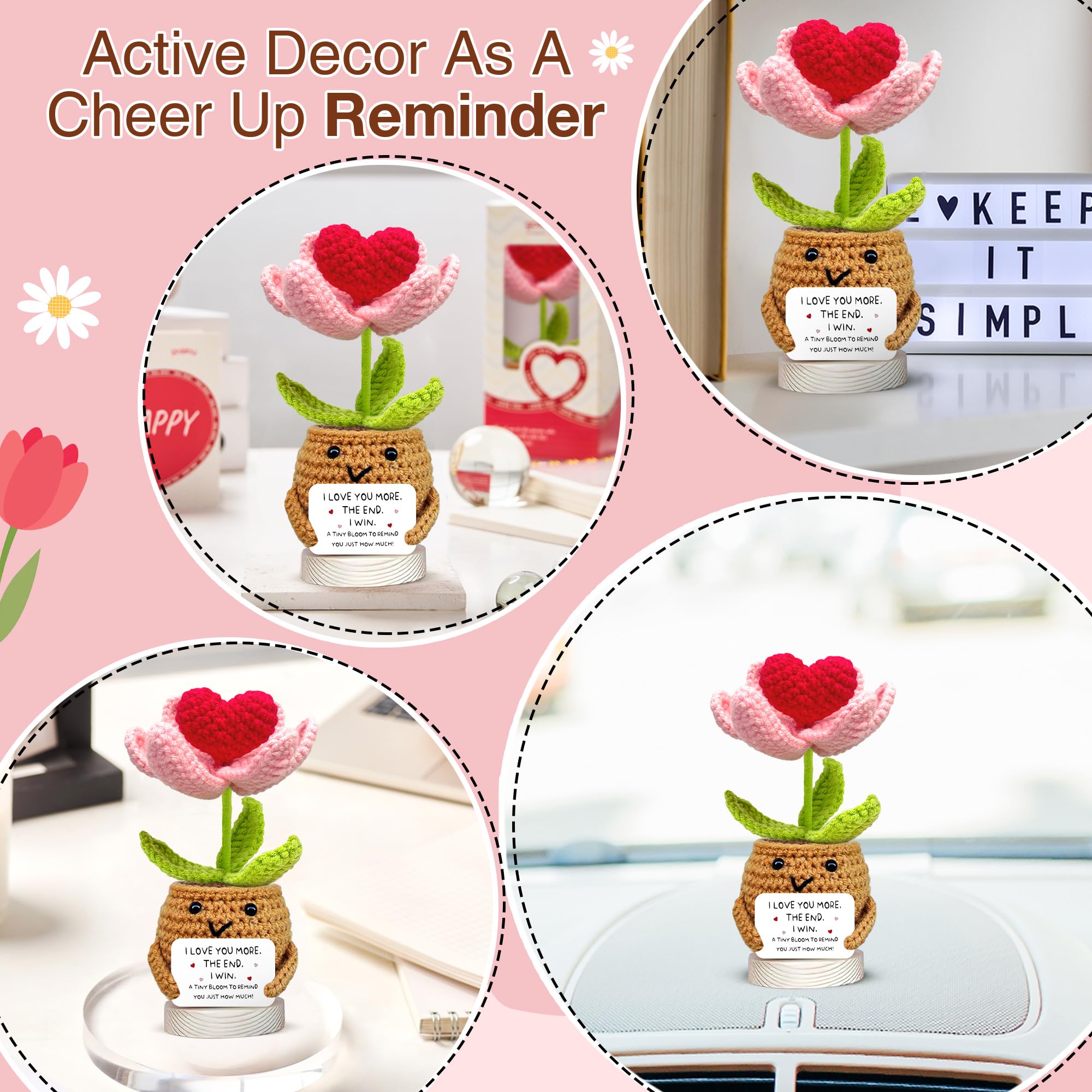 Gossby decor piece for desk and car dashboard keeps a sweet reminder nearby