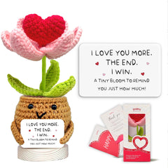 Gossby mini positive heart flower crochet brightens spaces with cheerful charm