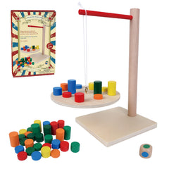 GOTHINK Balancing Pendulum Game base shows a sturdy wooden platform for family play.