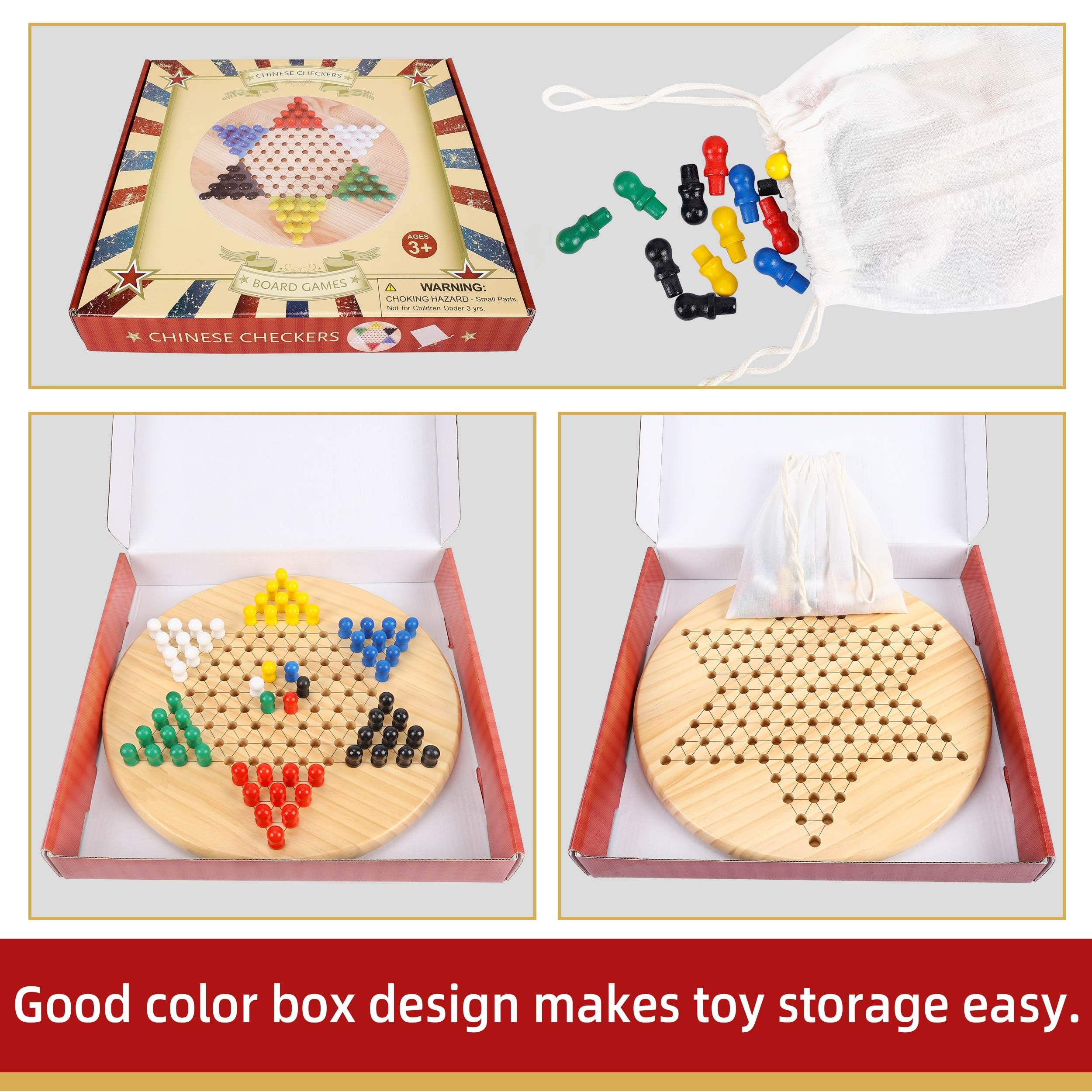 Gothink Chinese Checkers safety standards EN71 and ASTM compliant.