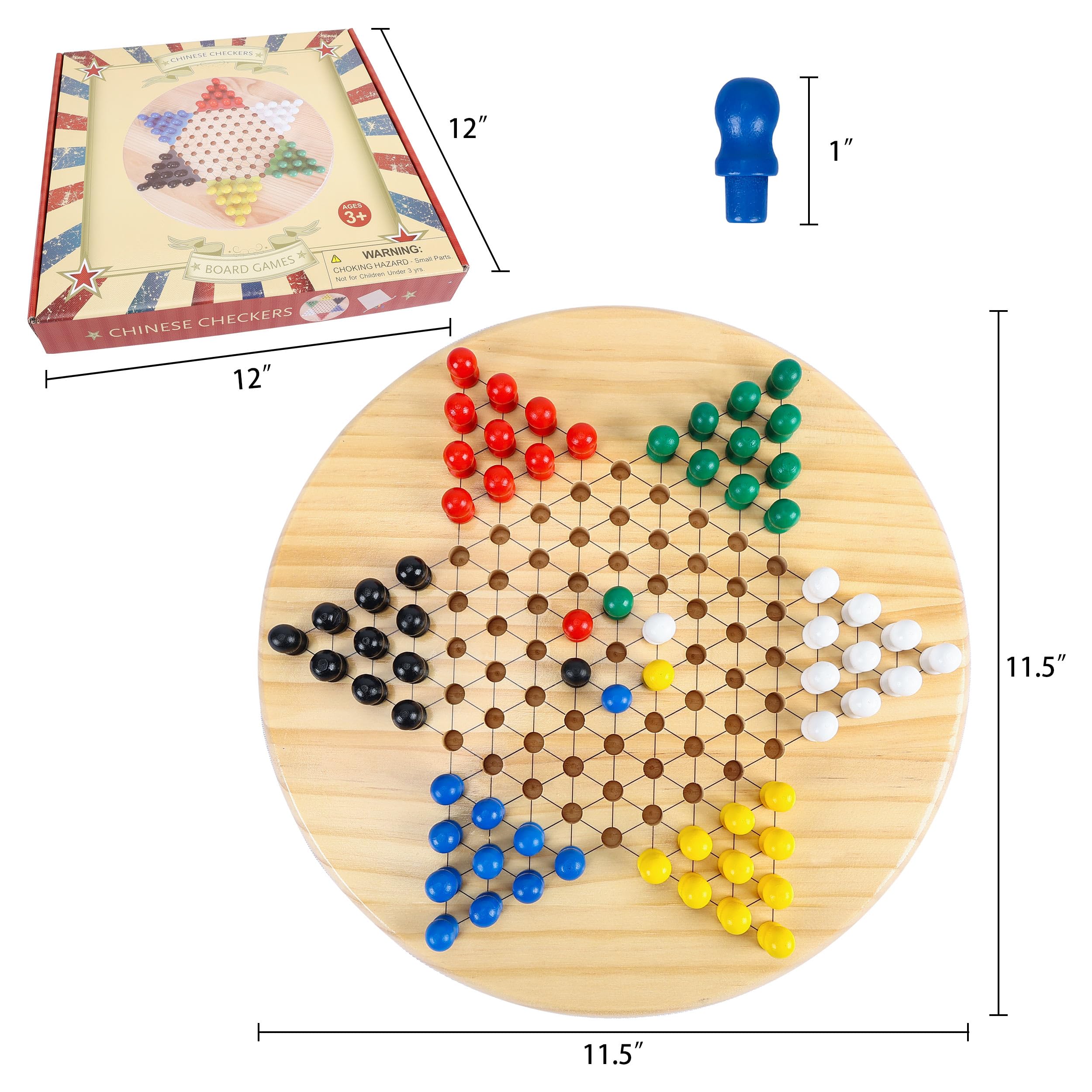 Gothink Chinese Checkers storage bag keeps pegs organized between games.