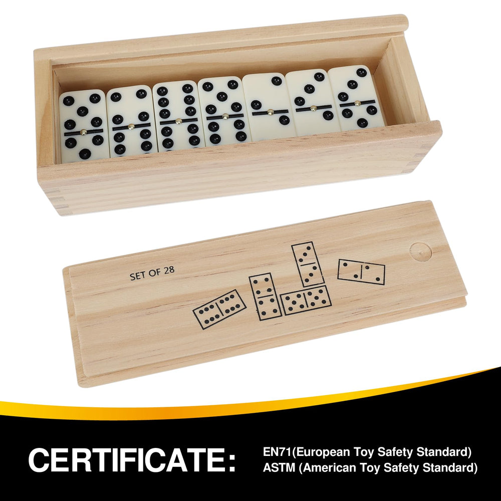 GOTHINK dominoes leather box closed, ideal for travel and storage.
