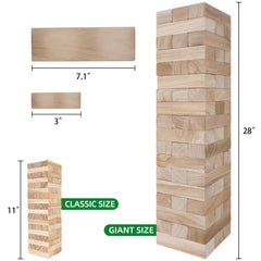 GOTHINK Giant Tumble Tower wood: FSC-certified material supports eco-friendly backyard fun.