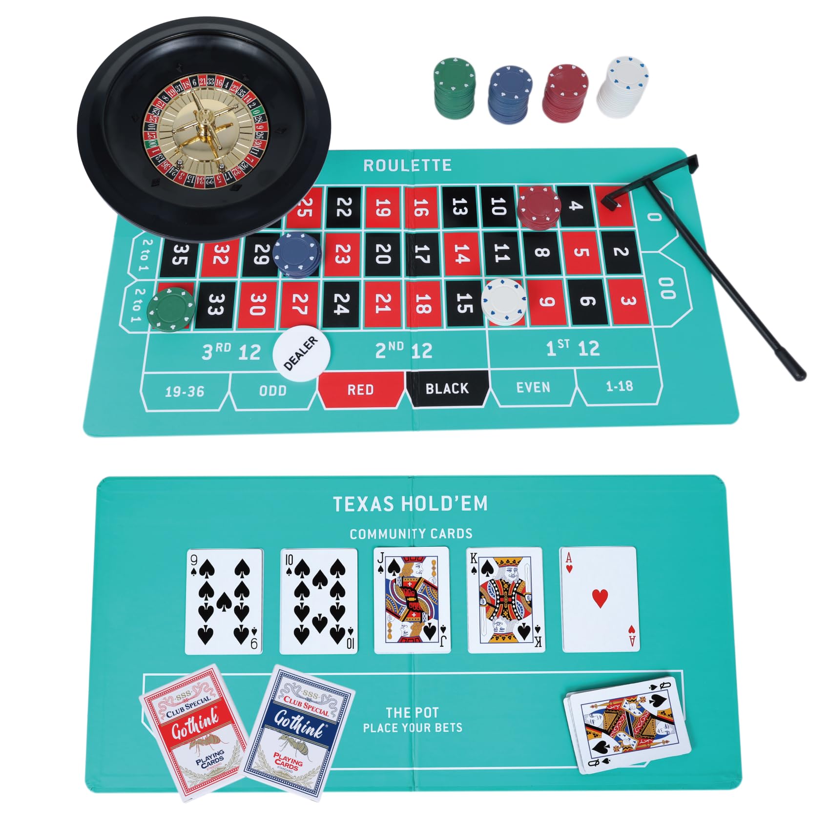 GOTHINK rake for clean bet management and steady game flow