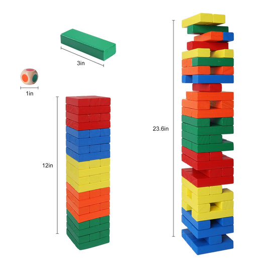 GOTHINK rainbow dice with colorful blocks for playful decision-making