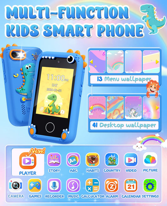 Gothwick Dinosaur Toy child holding the pretend phone during imaginative play