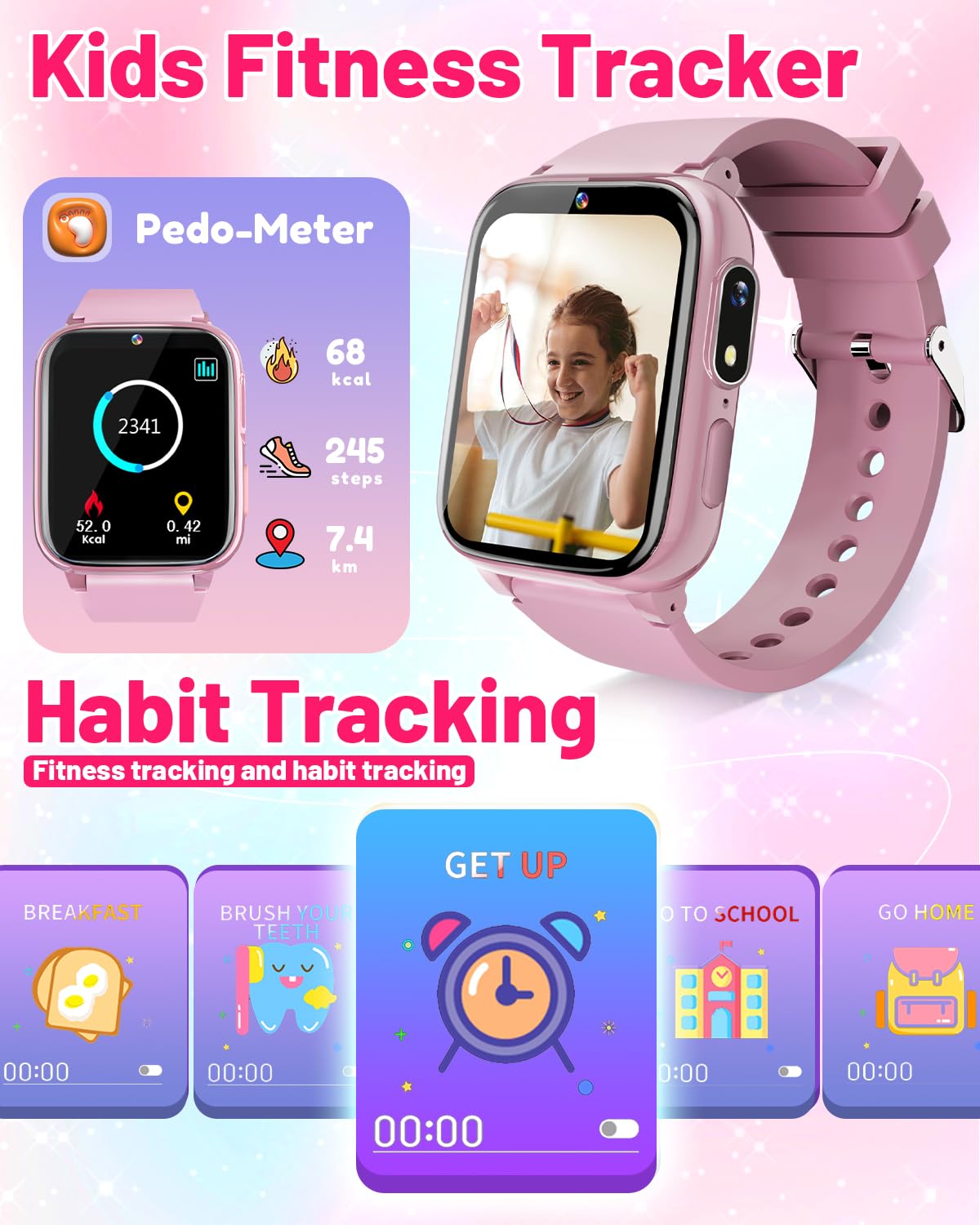 Gothwick Kids Smartwatch habit tracker helps establish positive routines
