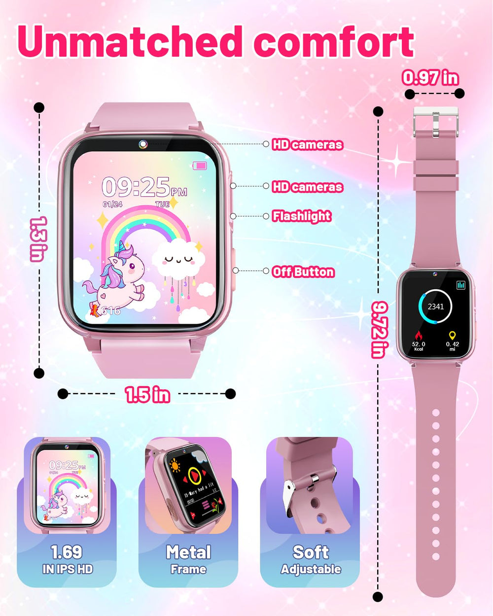 Gothwick Kids Smartwatch parental controls ensure safe, family-friendly use