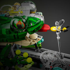 Gotimon frog model textured surfaces and mechanical details on display