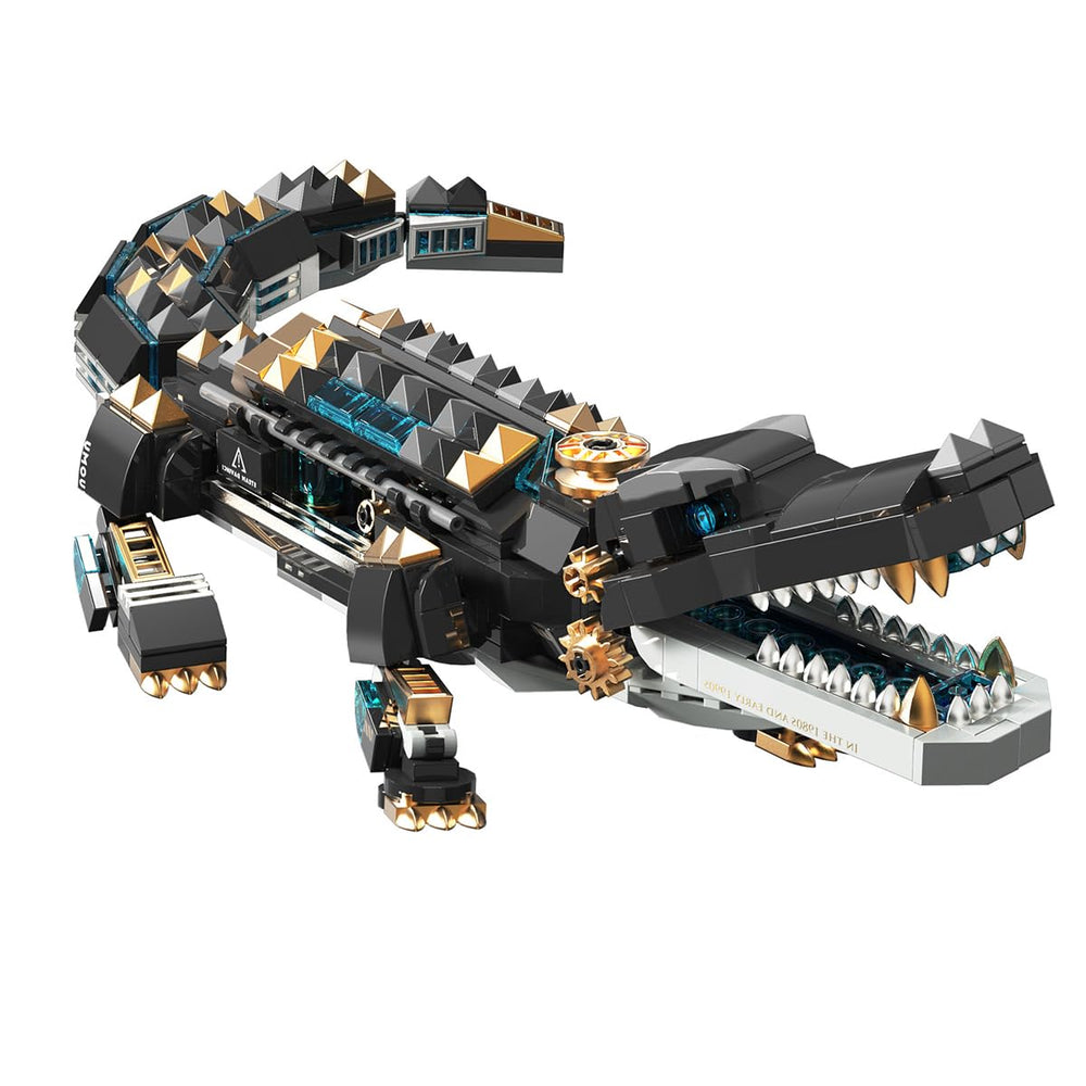 GOTIMON jagged alligator pieces laid out for creative construction.
