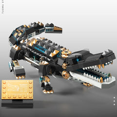 GOTIMON finished jagged alligator model displayed on a shelf.