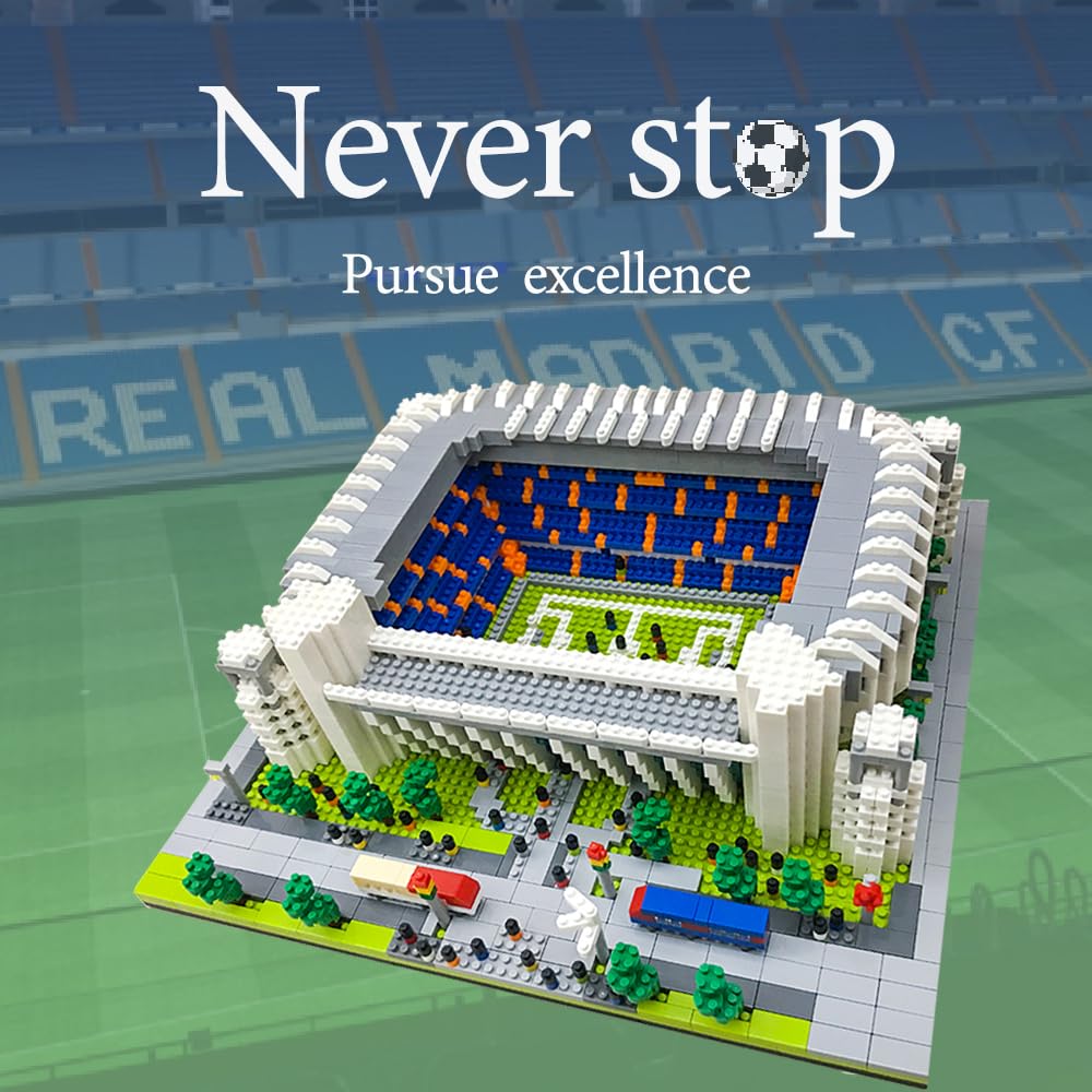 GOTIMON Football Stadium model on display, ideal for collectors and architecture lovers