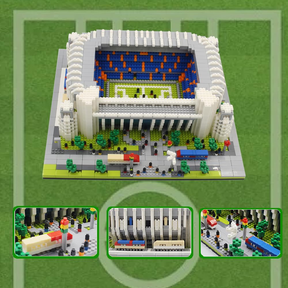 GOTIMON Stadium detailed pieces close-up, showcasing micro-block craftsmanship