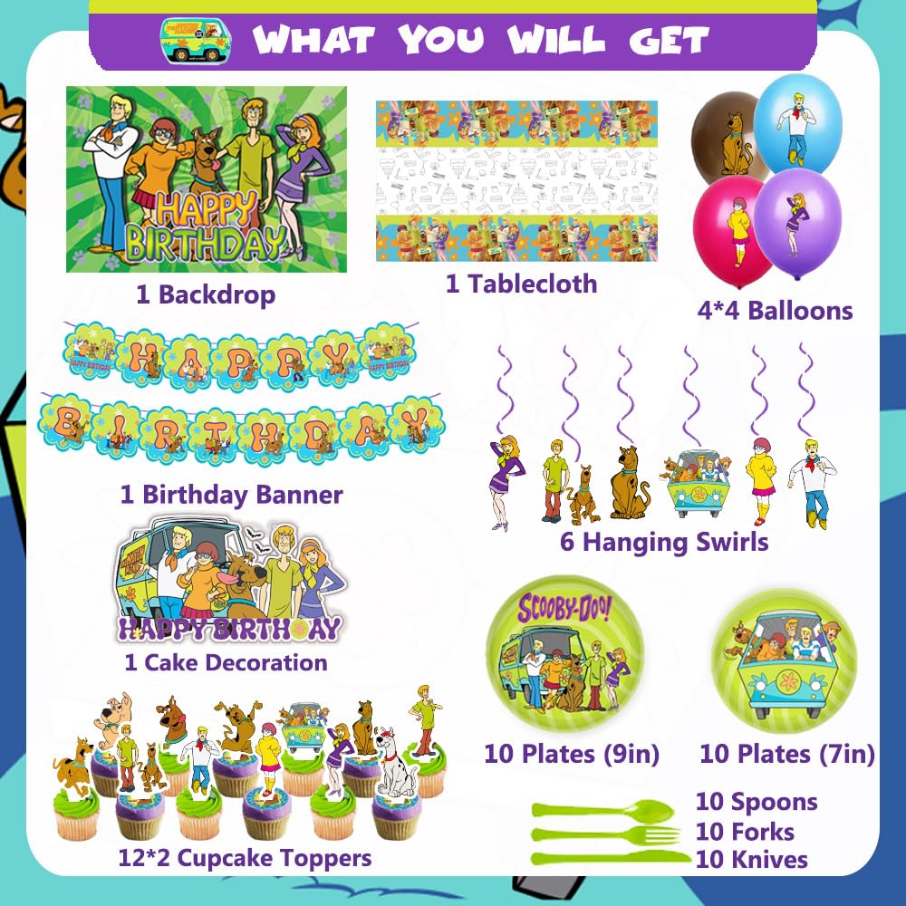 GOTOFUN Scooby-Doo banner — festive message backdrop for a memorable dog party.