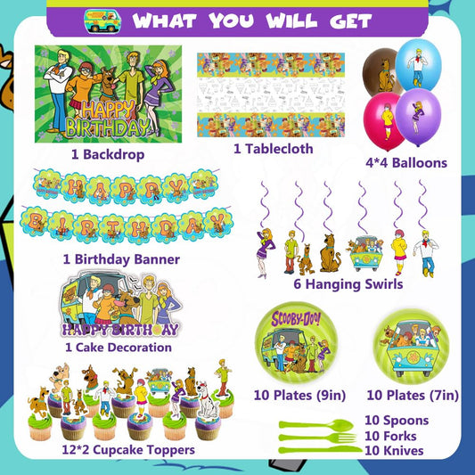GOTOFUN Scooby-Doo banner — festive message backdrop for a memorable dog party.