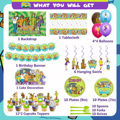 GOTOFUN Scooby-Doo banner — festive message backdrop for a memorable dog party.