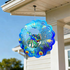 GOTOME Sea Turtle Wind Spinner suited for patio, balcony, or window display.