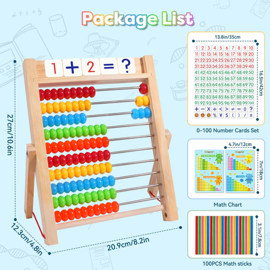 Gotoofun abacus flash cards show numbers and symbols to boost number sense.