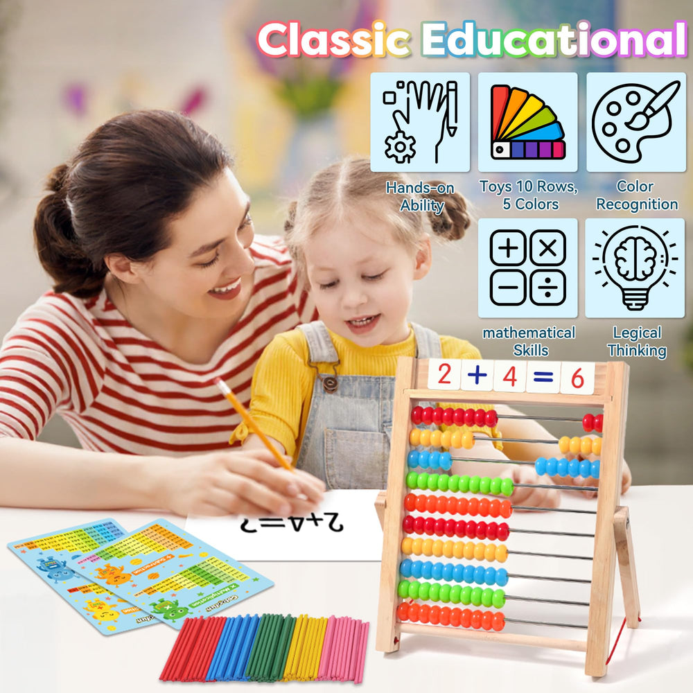 Gotoofun abacus encourages color and letter recognition alongside basic math.