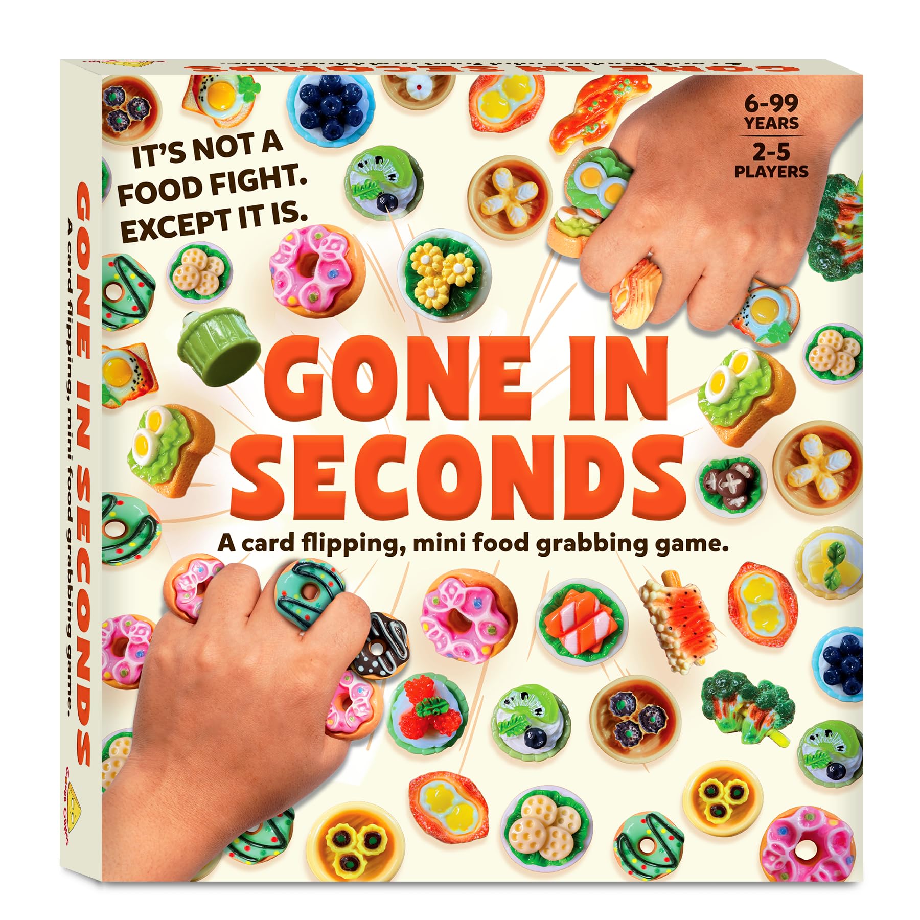 Gouda Games Gone in Seconds card flip in action, showcasing quick thinking and fast reflexes