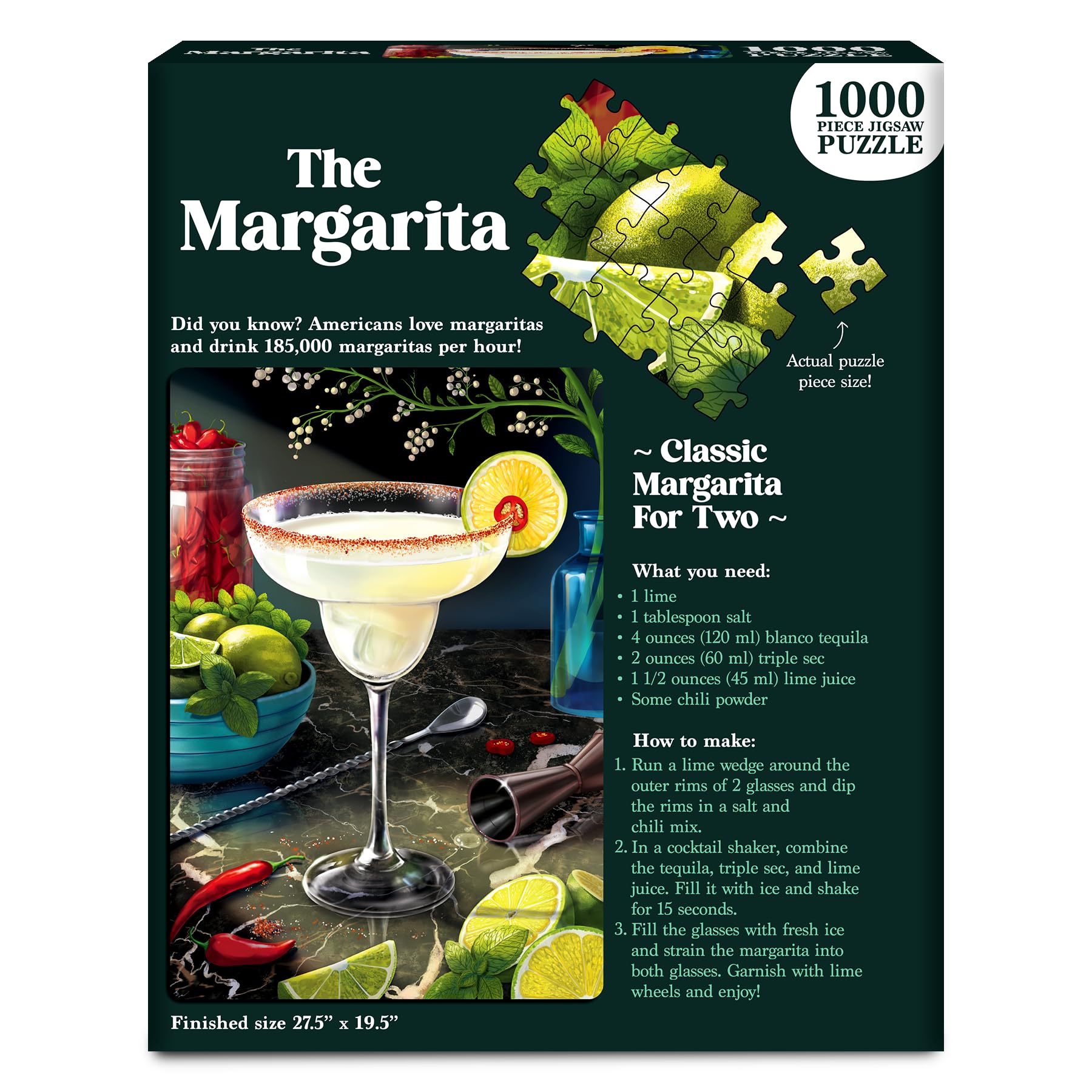 Non-toxic inks on Gouda Games Margarita puzzle for vibrant color