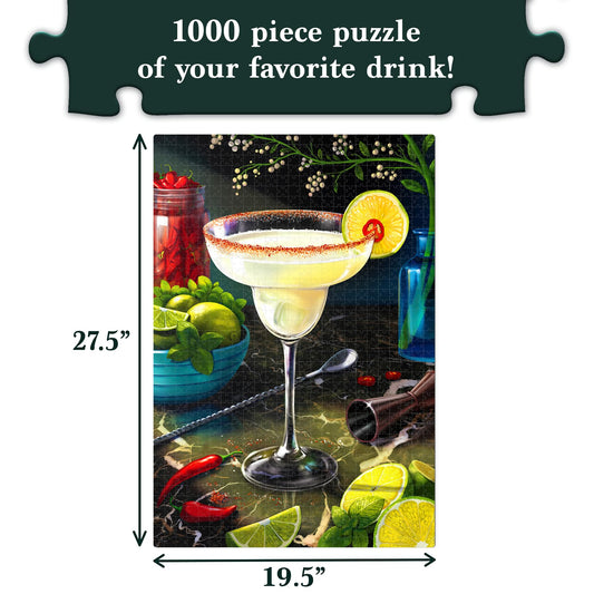 Gouda Games Margarita puzzle pieces spread reveals bright artwork
