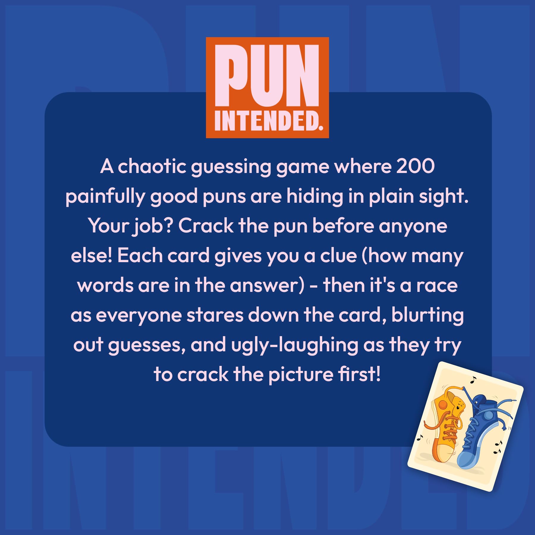 Players celebrate a quick win in Pun Intended party play.