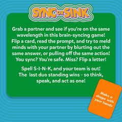 Gouda Games Sync or Sink family night ready for 4-8 players.
